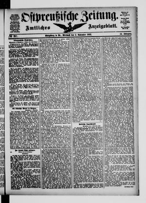 Ostpreußische Zeitung vom 02.11.1892