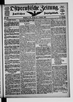 Ostpreußische Zeitung vom 11.11.1892