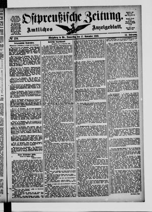 Ostpreußische Zeitung vom 17.11.1892