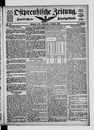 Ostpreußische Zeitung vom 18.11.1892