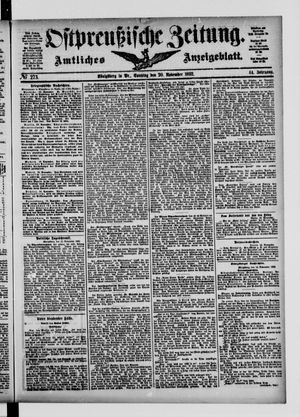 Ostpreußische Zeitung vom 20.11.1892