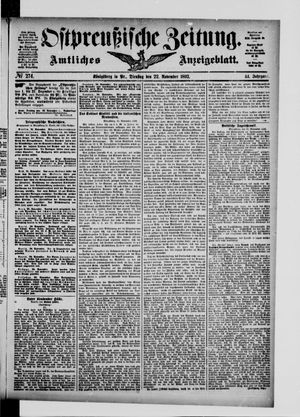 Ostpreußische Zeitung vom 22.11.1892