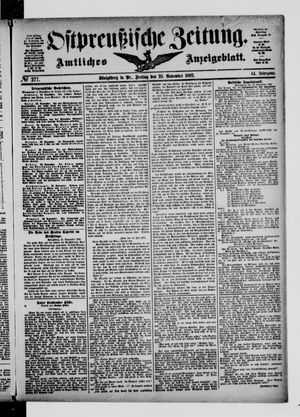 Ostpreußische Zeitung vom 25.11.1892