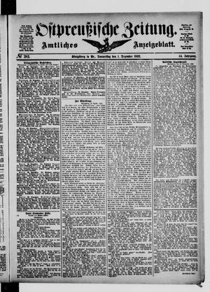 Ostpreußische Zeitung vom 01.12.1892