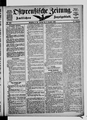Ostpreußische Zeitung vom 02.12.1892