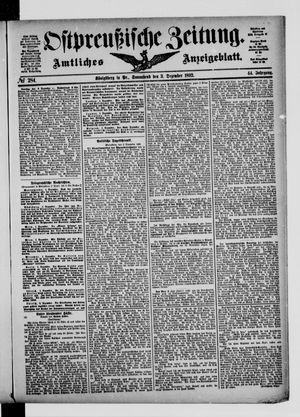 Ostpreußische Zeitung vom 03.12.1892