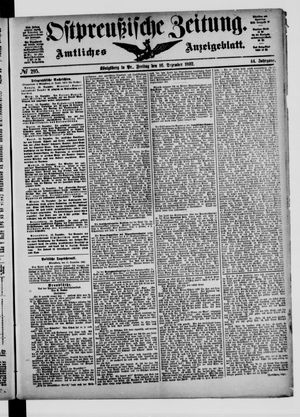 Ostpreußische Zeitung vom 16.12.1892