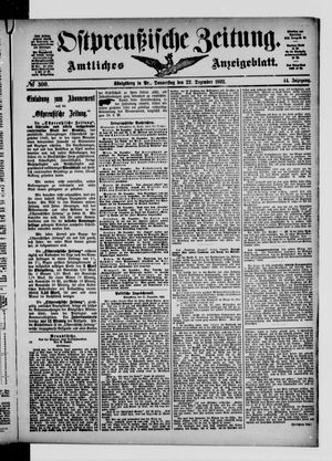 Ostpreußische Zeitung vom 22.12.1892