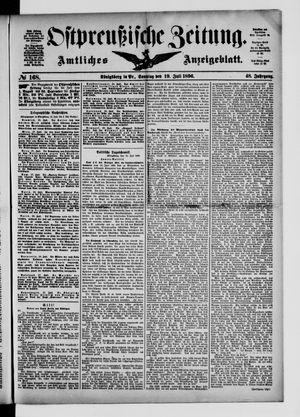 Ostpreußische Zeitung vom 19.07.1896