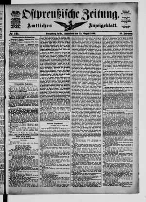 Ostpreußische Zeitung vom 15.08.1896