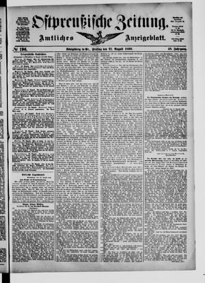 Ostpreußische Zeitung on Aug 21, 1896