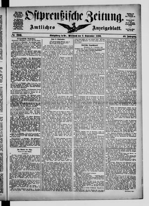 Ostpreußische Zeitung vom 02.09.1896