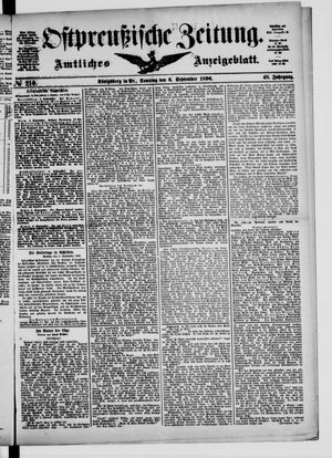 Ostpreußische Zeitung vom 06.09.1896