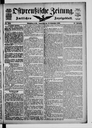 Ostpreußische Zeitung vom 10.09.1896