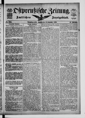 Ostpreußische Zeitung vom 13.09.1896
