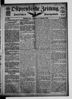 Ostpreußische Zeitung vom 15.09.1896