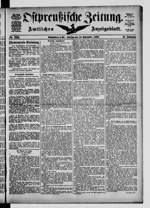 Ostpreußische Zeitung vom 18.09.1896