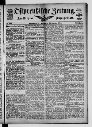Ostpreußische Zeitung vom 23.09.1896