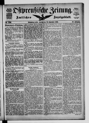 Ostpreußische Zeitung vom 25.09.1896