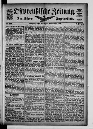 Ostpreußische Zeitung vom 29.09.1896