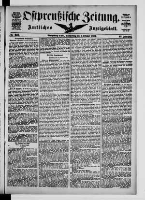 Ostpreußische Zeitung vom 01.10.1896