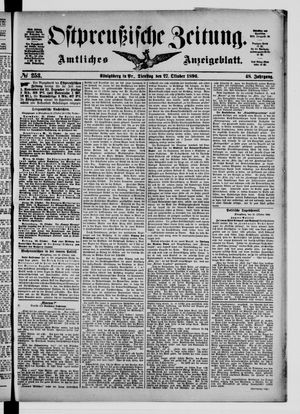 Ostpreußische Zeitung on Oct 27, 1896