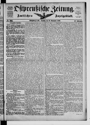 Ostpreußische Zeitung vom 10.11.1896