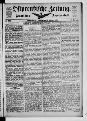 Ostpreußische Zeitung vom 12.11.1896
