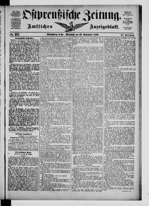 Ostpreußische Zeitung vom 25.11.1896