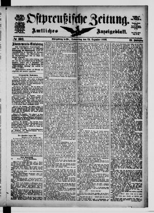 Ostpreußische Zeitung on Dec 24, 1896