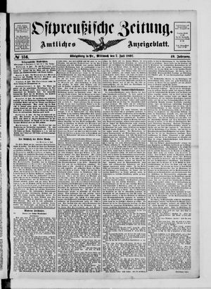 Ostpreußische Zeitung on Jul 7, 1897