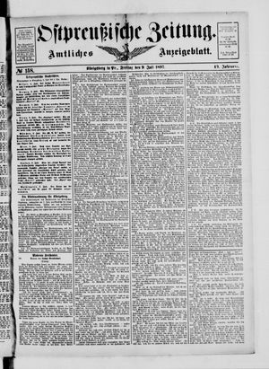 Ostpreußische Zeitung vom 09.07.1897
