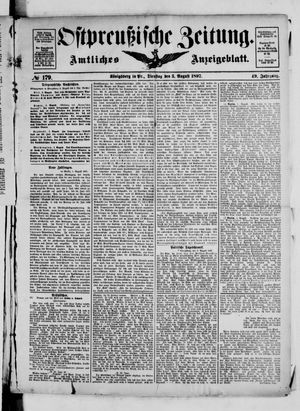 Ostpreußische Zeitung vom 03.08.1897