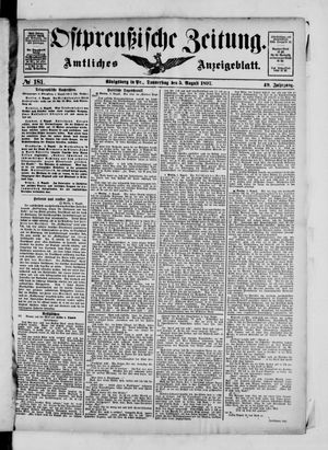 Ostpreußische Zeitung on Aug 5, 1897
