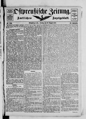 Ostpreußische Zeitung vom 10.08.1897