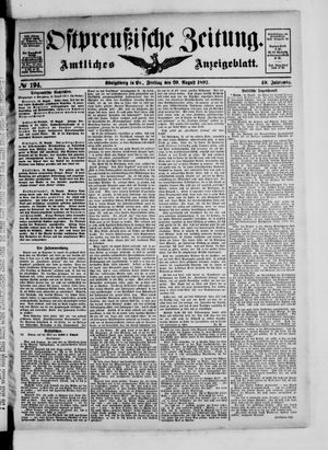 Ostpreußische Zeitung vom 20.08.1897