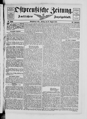 Ostpreußische Zeitung on Aug 27, 1897