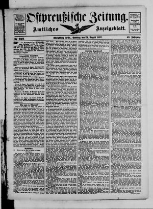 Ostpreußische Zeitung vom 29.08.1897
