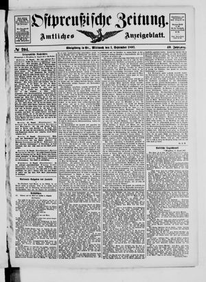 Ostpreußische Zeitung vom 01.09.1897