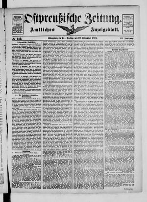 Ostpreußische Zeitung vom 10.09.1897