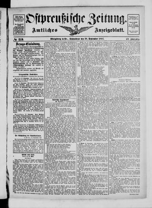 Ostpreußische Zeitung vom 18.09.1897