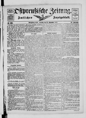 Ostpreußische Zeitung vom 21.09.1897