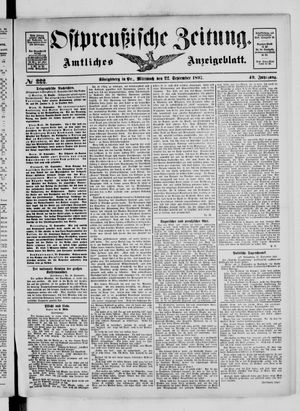 Ostpreußische Zeitung vom 22.09.1897
