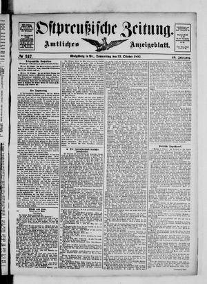 Ostpreußische Zeitung vom 21.10.1897