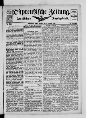 Ostpreußische Zeitung vom 22.10.1897