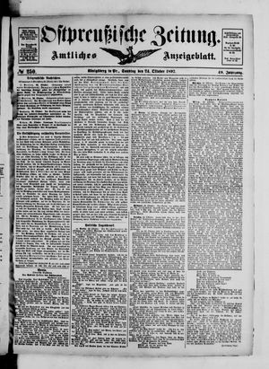 Ostpreußische Zeitung vom 24.10.1897