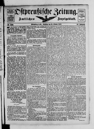Ostpreußische Zeitung on Oct 31, 1897