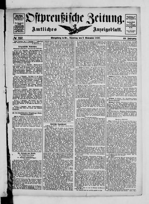 Ostpreußische Zeitung vom 02.11.1897