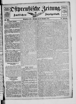 Ostpreußische Zeitung vom 10.11.1897