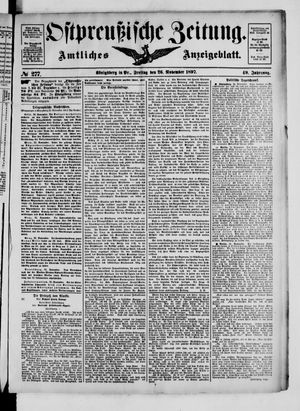 Ostpreußische Zeitung vom 26.11.1897